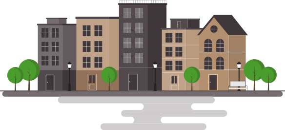 multiple buildings graphic