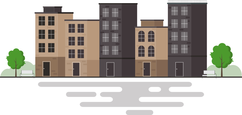 multiple buildings graphic