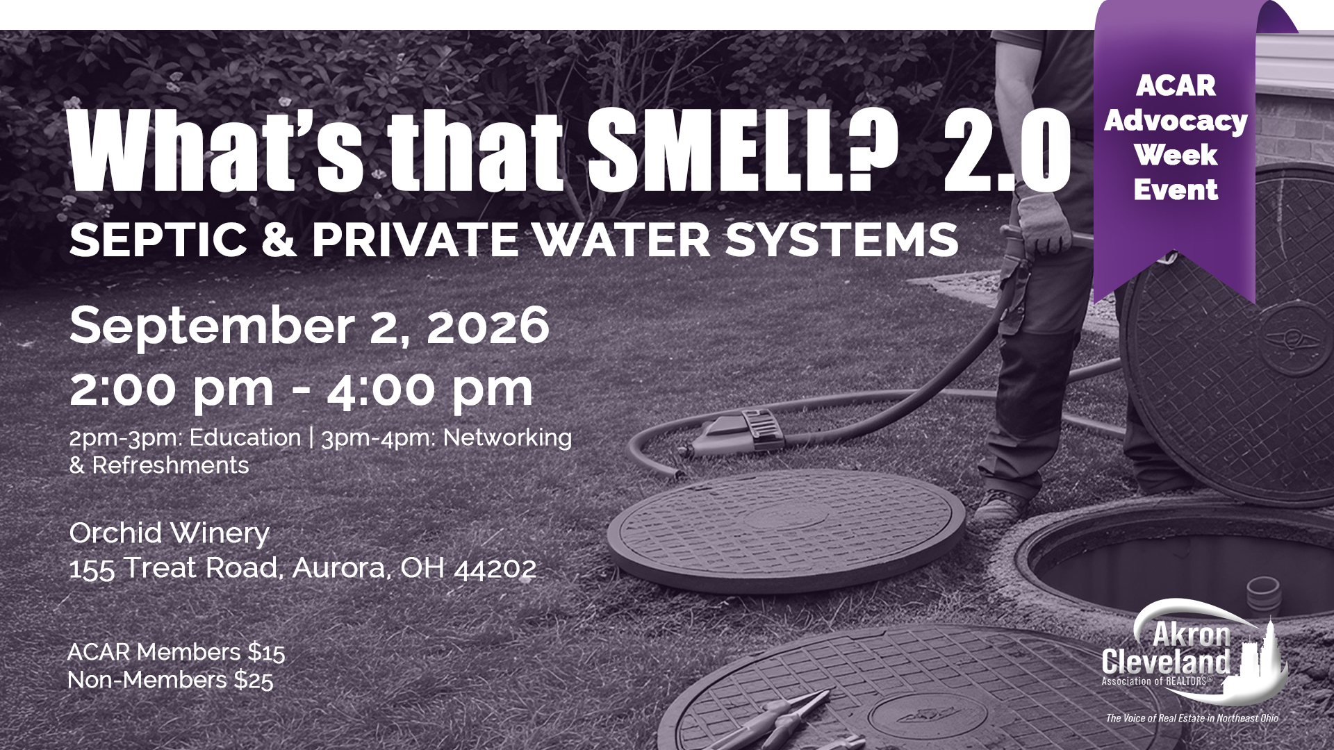 Featured image for “What’s That Smell 2.0? | Septic & Private Water Systems (Wells) | ADVOCACY WEEK EVENT”
