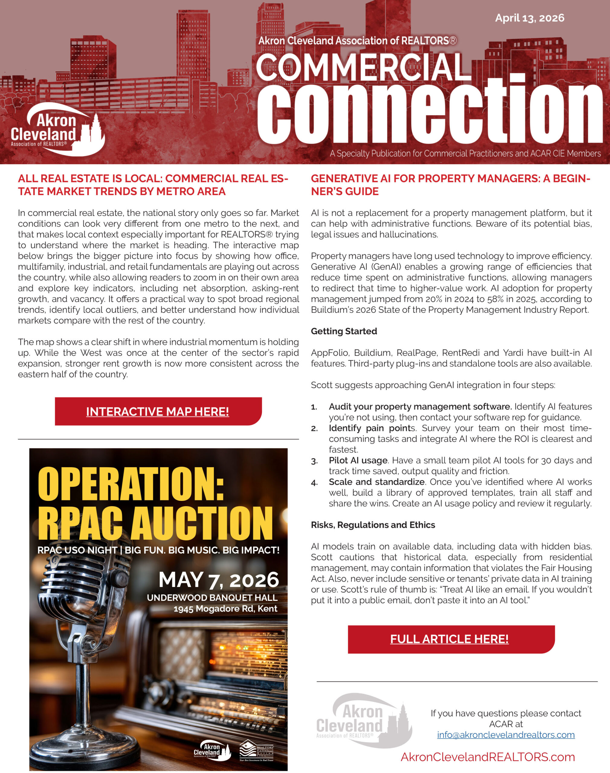Commercial Connection Newsletter Cover 