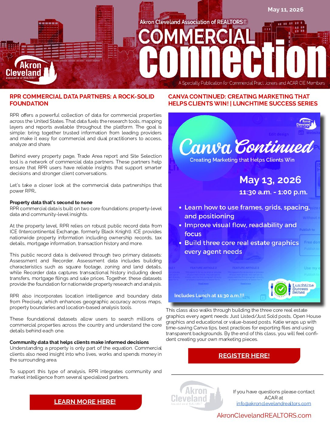 Commercial Connection Newsletter Cover 