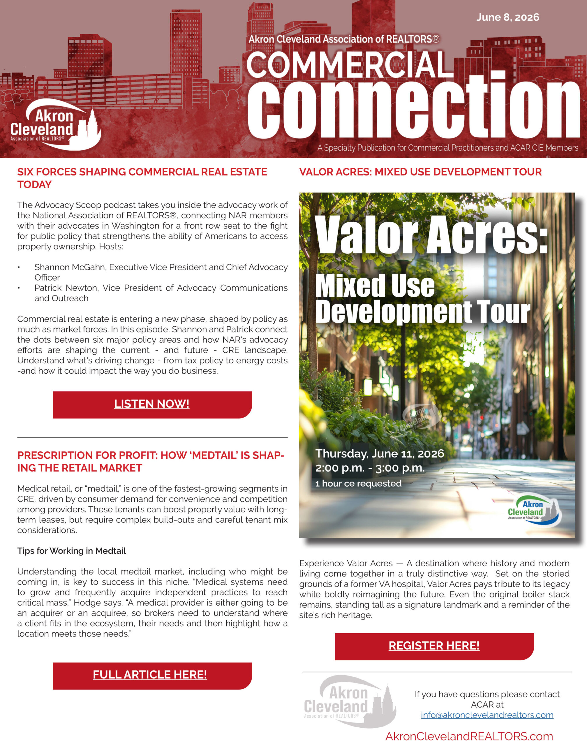 Commercial Connection Newsletter Cover 